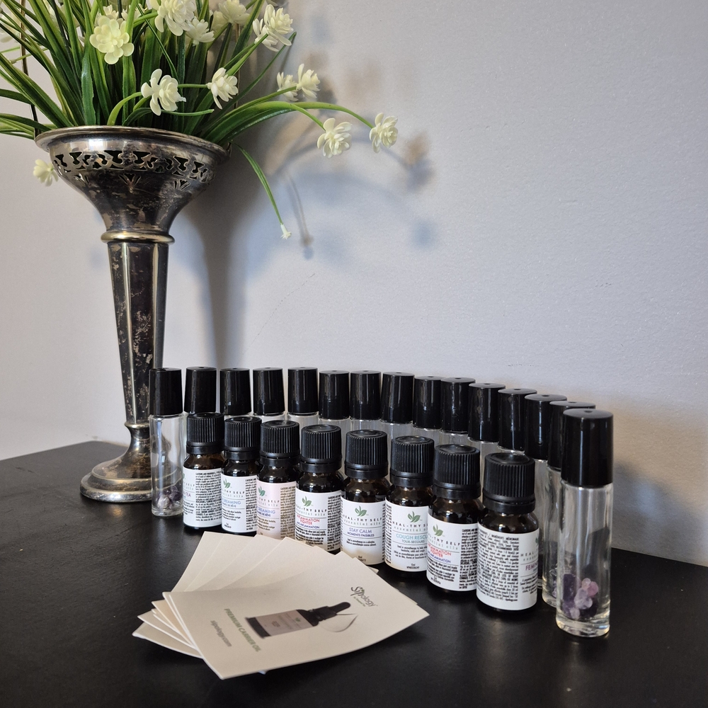 Essential Oil Set with Black Caps